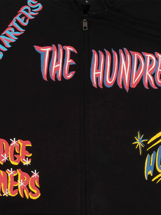 The Hundreds Men's Sweatshirt Jacket with Hood Black