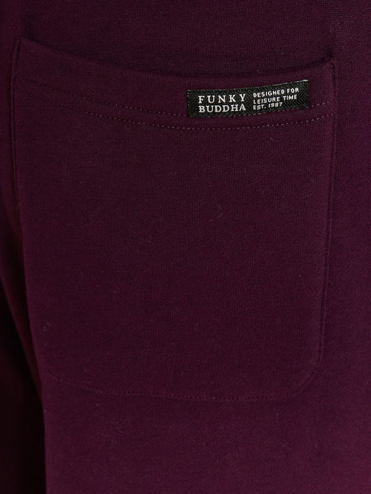 Sweatpants with Elastic Burgundy