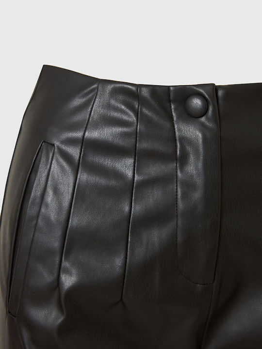 Women's Fabric Trousers Regular Fit Black