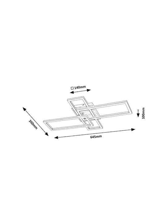 Rabalux Ashton Modernă Metalică Plafonieră de tavan cu LED Integrat 64.5buc Alb