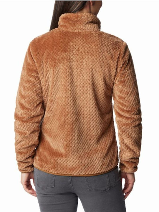 Damen Strickjacke mit Reissverschluss Braune