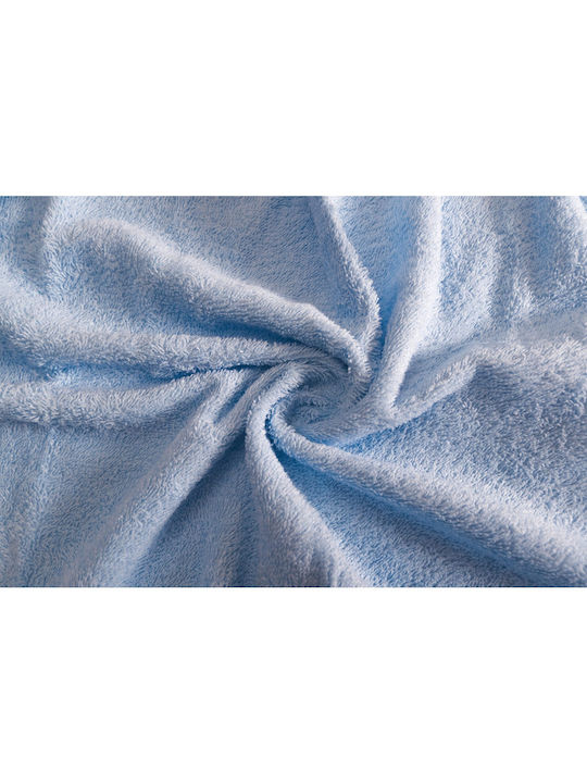 Cangaroo Baby Bath Towel-Bathrobe With Hood Manny Blue 76x76cm