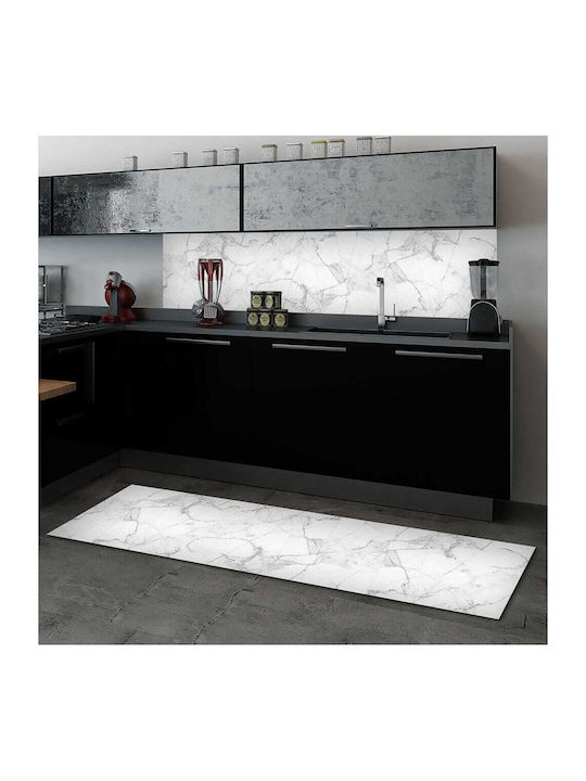 Decorative Sticker Wall White Marble Kitchen / Bathroom 1pcs 180x45cm Ango
