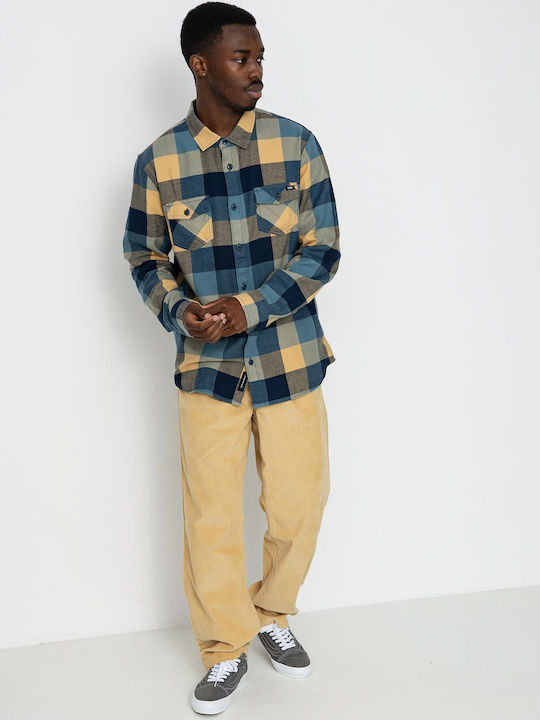 Long-sleeved Flannel Shirt Checked Multicolour
