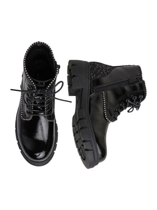 Kinderstiefel mit Reißverschluss Schwarz