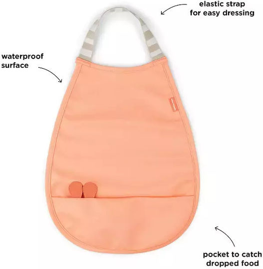 Done by Deer Waterproof Bib Fabric with Pocket Coral