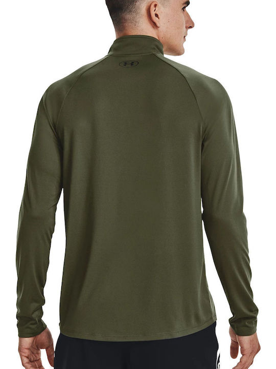 Long Sleeve Athletic Blouse Khaki