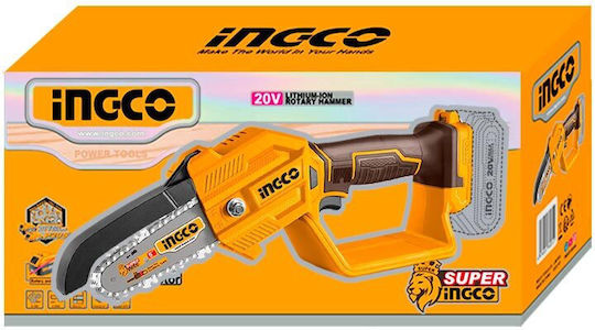 Ingco Baumschneider Akku-Kettensäge 1x2Ah Bürstenlos 20V 2.6kg mit Schiene 13cm