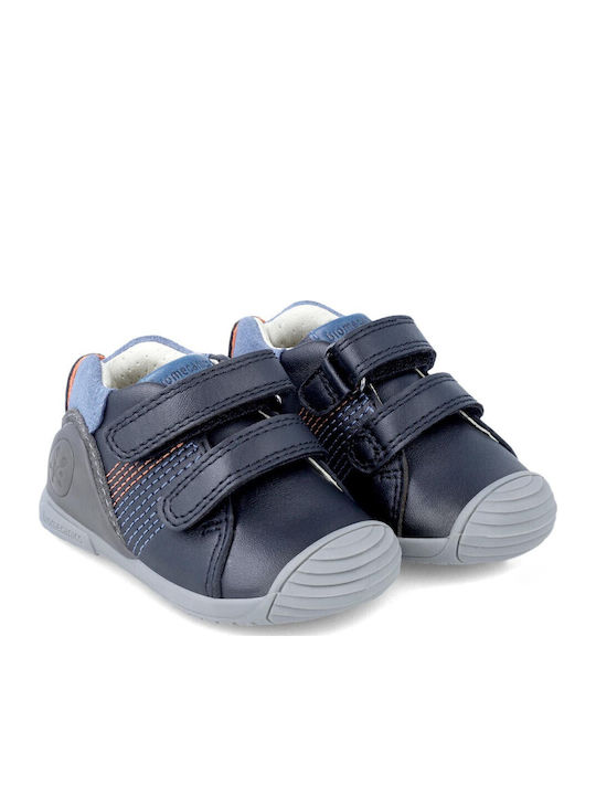 Kids Sneakers High Anatomic with Hoop & Loop Closure Blue