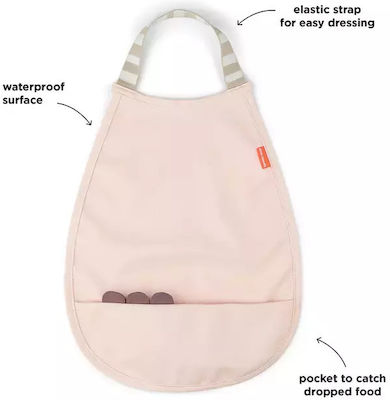 Done by Deer Waterproof Bib Fabric with Pocket Pink