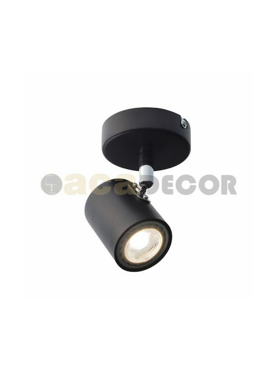 Aca Orfeas Single Spot with Socket GU10 in Black Color