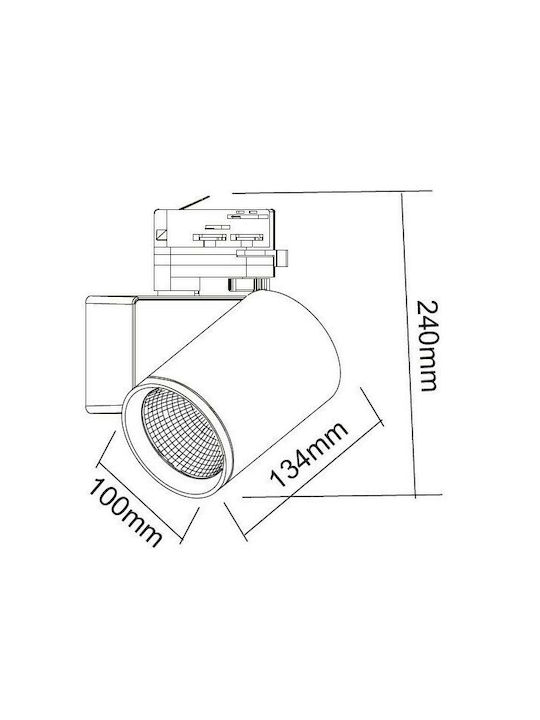 Aca Natural White Single Spot Built-in LED White LISOR4040W4