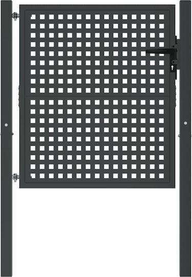 vidaXL Metalltür für Zaun in Gray Farbe 1.5x1.05m