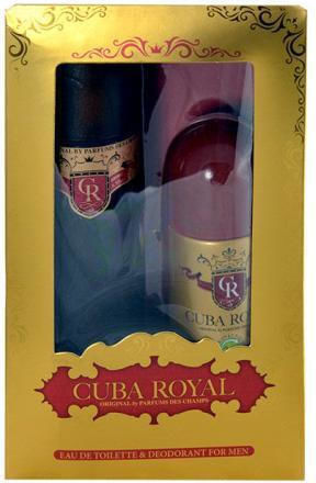 Cuba Royal Eau de Toilette 100ml & Deodorant Roll-On 50 Men's Fragrance Set with Eau de Toilette 2 Pieces