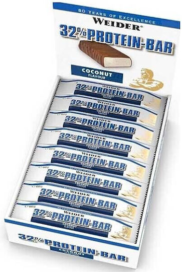 Weider Bars with 32% Protein & Flavor Coconut 12x60gr