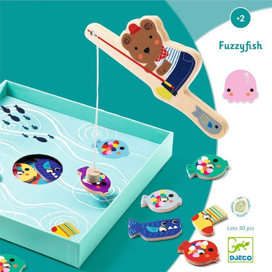 Djeco Wooden Fishing Game Magnetic Fishing for 2+ Years
