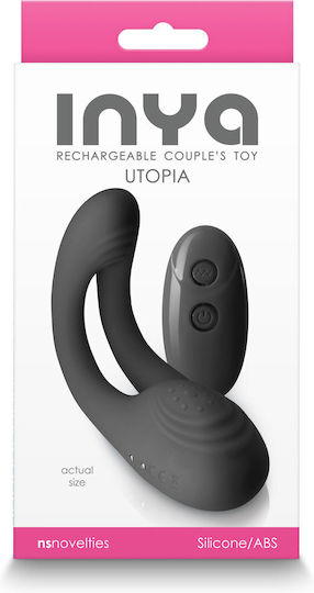 Ns Novelties Inya Utopia Vibrator for Couples with Remote Control 18cm Black