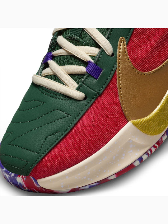 Freak 5 GS Kids Sports Shoes Basketball with Laces Red