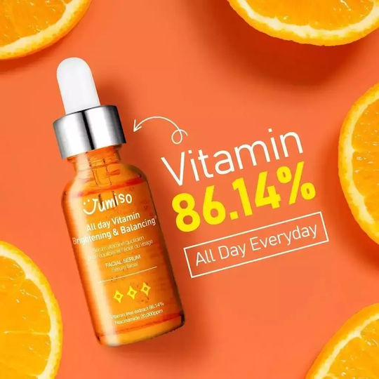 Jumiso All Day Vitamin Brightening & Balancing Facial Serum Face with Vitamin C & Niacinamide for Radiance 30ml