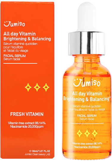 Jumiso All Day Vitamin Brightening & Balancing Facial Serum Face with Vitamin C & Niacinamide for Radiance 30ml