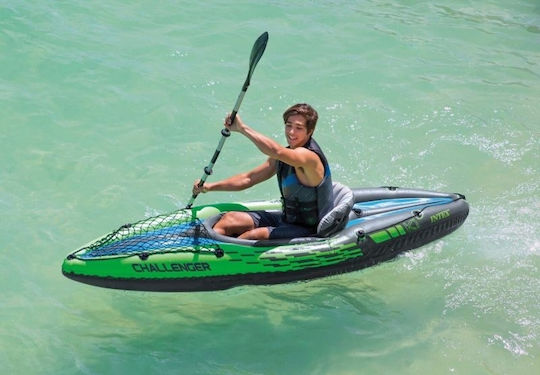 Intex Challenger K1 68305 Inflatable Sea Kayak 1 Person Green/Grey