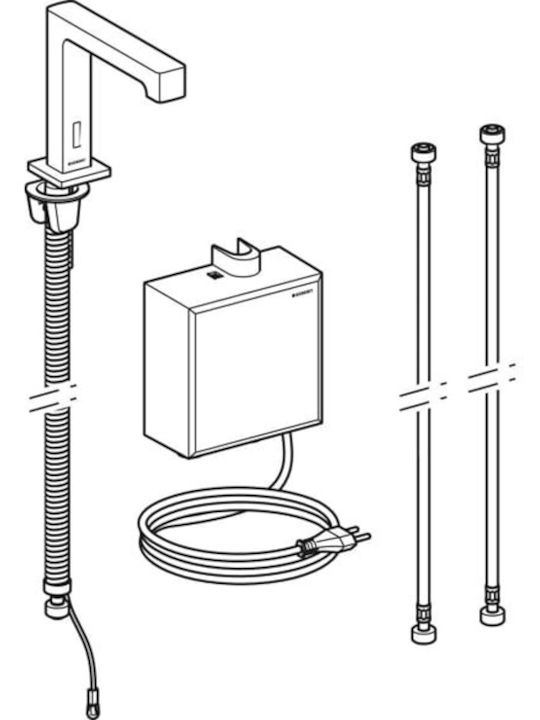 Geberit Mixing Sink Faucet with Photocell Sensor Silver