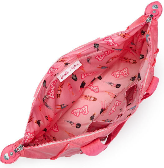 Kipling Barbie Art Sack Voyage Lively Pink Fabric L33.5xW19xH27cm