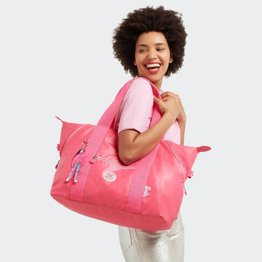 Kipling Barbie Art Sack Voyage Lively Pink Fabric L33.5xW19xH27cm