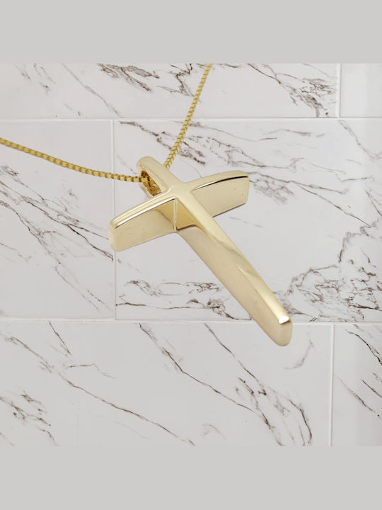 Mentzos Gold Cross 9K with Chain