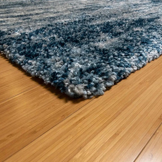 Saray Home Χαλί Ορθογώνιο Shaggy Μπλε-ιβουάρ 240x300cm