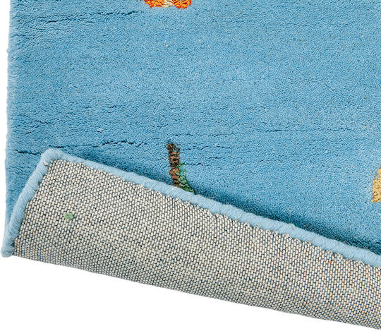 Wedgwood Hummingbird Handgefertigt Teppich Rechteckig Synthetisch,Polyester/Cotton/Leather 37808 Blue