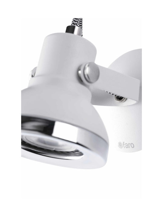 Faro Barcelona Ring Single Spot with Socket GU10 in White Color