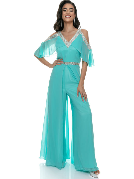Brilliant Women's One-piece Suit Blue