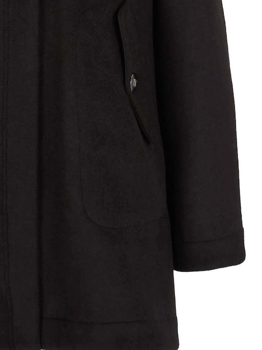 Frauen Schwarz Jacke mit Kapuze