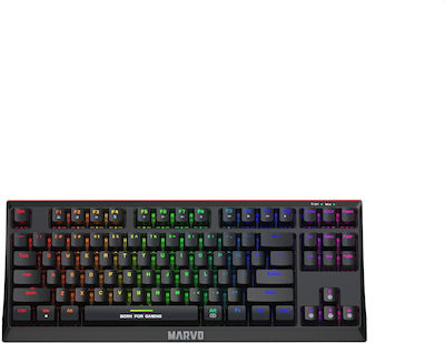 Marvo KG953 Gaming Mechanical Keyboard Tenkeyless with Custom Blue switches and RGB lighting (English US) Blue