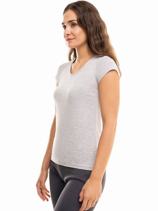 Women's Short Sleeve Cotton T-Shirt Gray