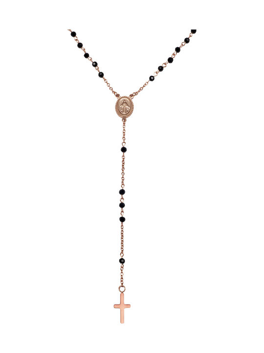 Tribute Halskette Rosenkranz aus Vergoldetem Stahl