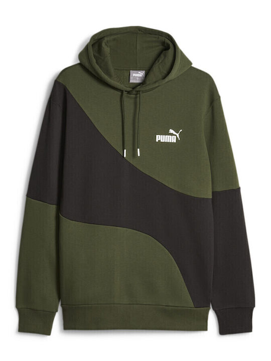 PUMA Power Мъжки Суитшърти Каки с Качулка PUMA Power Мъжки Суитшърти Каки с Качулка