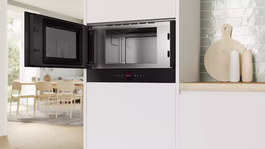 Bosch Εντοιχιζόμενος Φούρνος Μικροκυμάτων 21lt Μαύρος