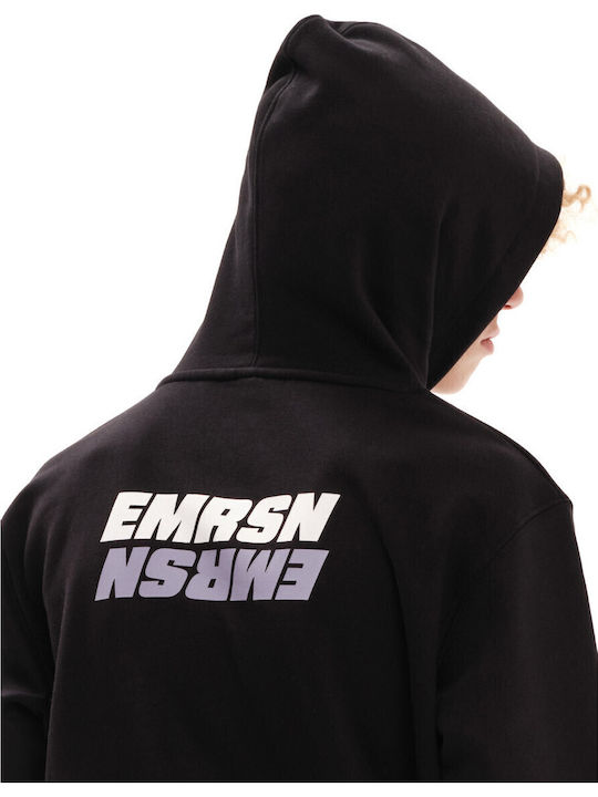 Emerson Φούτερ Μαύρο με Κουκούλα