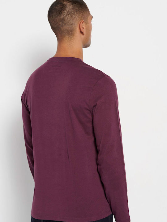 Funky Buddha Men's Long Sleeve Blouse Berry