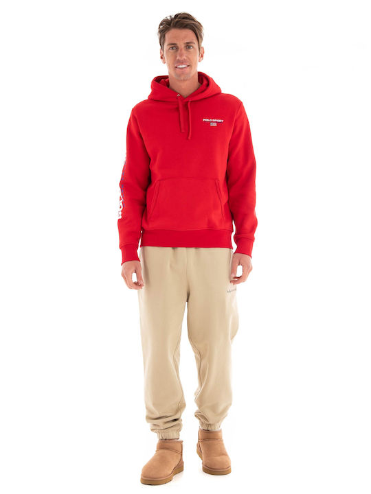 Ralph Lauren Men's Sweatshirt with Hood Red