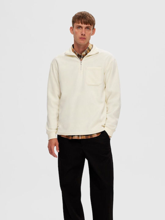 Selected Men's Sweatshirt with Pockets White