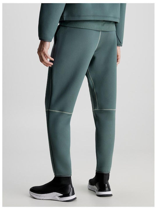 Calvin Klein Men's Sweatpants with Rubber Green