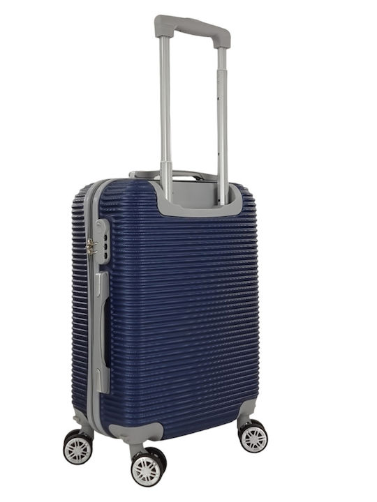 Ormi Cabin Hard Blue Travel Suitcase with 4 Wheels Height 55cm