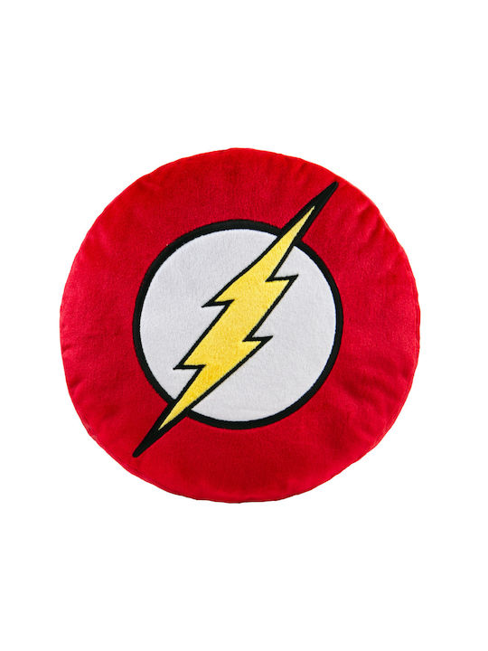 Dc Comics Στρογγυλό Παιδικό Διακοσμητικό Μαξιλάρι Κόκκινο Φ40εκ.