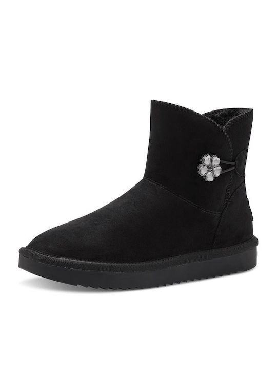 Suede Γυναικεία Μποτάκια Μαύρα