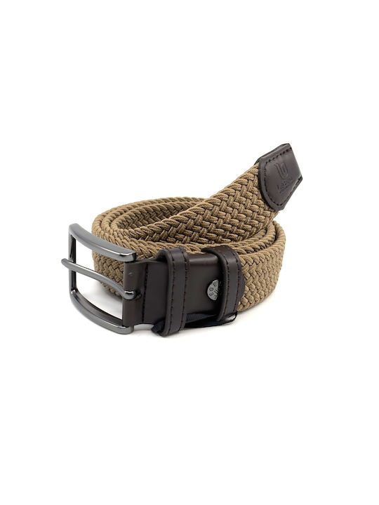 Legend Accessories Men's Knitted Elastic Belt Beige