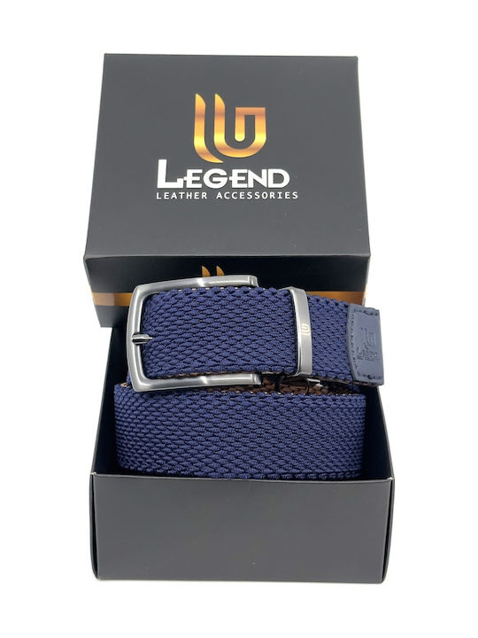Elastic Men's Belt Leather Knitted Double Sided Multicolored