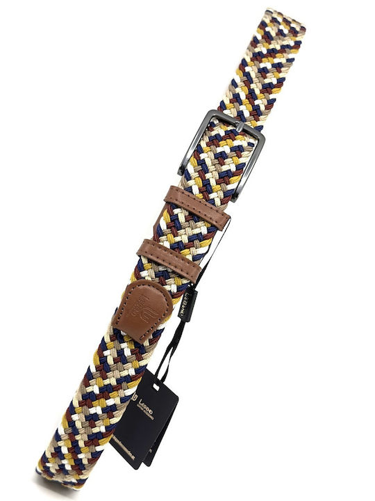 Elastic Men's Belt Knitted Multicolored